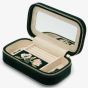 WOLF Zoe Forest Green Travel Zip Jewellery Case 393312