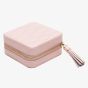 WOLF Caroline Zip Rose Quartz Travel Jewellery Case 329915
