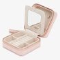 WOLF Caroline Zip Rose Quartz Travel Jewellery Case 329915