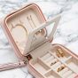 WOLF Caroline Zip Rose Quartz Travel Jewellery Case 329915
