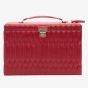 WOLF Ladies Caroline Extra Large Red Quilted Jewellery Box 329572