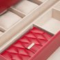WOLF Ladies Caroline Extra Large Red Quilted Jewellery Box 329572