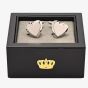 Harvey Makin Crystal Heart Cufflinks HM2383