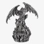 Mystic Legends Silver Light Up Dragon Figurine 69536