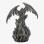 Mystic Legends Silver Light Up Dragon Figurine 69536