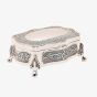 Sophia Silverplated Oblong Patterned Wave Trinket Box JTB102