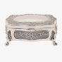 Sophia Silverplated Oblong Patterned Wave Trinket Box JTB102