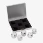 Mad Man Silver Brushed Stainless Steel Dice Set Gift HM2190