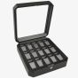 WOLF Black Windsor 15 Piece Watch Box 4585029