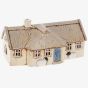 Village Pottery Thatched Roof Croft House Tealight Candle Holder 342592