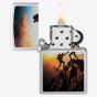 Zippo Mountain Climbers Design Satin Chrome Lighter 46657