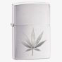 Zippo Leaf Design Brushed Chrome Lighter 29587-000002