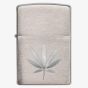 Zippo Leaf Design Brushed Chrome Lighter 29587-000002