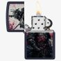 Zippo Matte Navy Samurai Warrior Design Lighter 46624