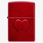 Zippo Red Stamped Heart Design Lighter 46588