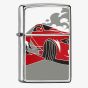 Zippo Brushed Chrome Racing Car Lighter 2008027