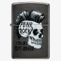 Zippo Grey Punk Rock Skull Lighter 48655