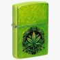 Zippo Green Leaf Design Lighter 46673