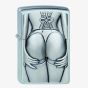 Zippo Brushed Chrome Stocking Girl Design Lighter 1300116