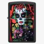 Zippo Matte Black Sugar Skull Lighter 48652