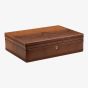 WOLF Brogue 10 Piece Burnished Brown Watch Box 441006