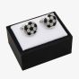 Equilibrium Silver Plated Football Cufflinks 69650