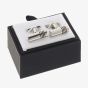 Equilibrium Silver Plated Four Stripe Cufflinks 359593
