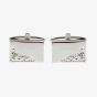 Rectangular Engraved Leaf Design Engravable Cufflinks 90-9008