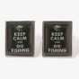 Keep Calm And Go Fishing Cufflinks 90-1546