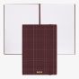 BOSS Checkered Burgundy Lined A5 Notebook HNH624RL