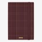BOSS Checkered Burgundy Lined A5 Notebook HNH624RL