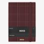 BOSS Checkered Burgundy Lined A5 Notebook HNH624RL