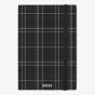 BOSS Checkered Black Lined A5 Notebook HNH624AL