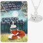 Silver Plated 'The World' Fox Pendant Necklace 364327