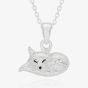 Silver Plated 'The World' Fox Pendant Necklace 364327