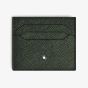Montblanc Sartorial Tweed Khaki Leather 6CC Card Holder 220390
