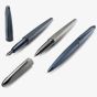 Cross ATX Sandblasted Dark Blue Stainless Steel Medium Nib Fountain Pen AT886-45MJ