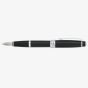 Cross Bailey Black Lacquer Stainless Steel Medium Nib Fountain Pen AT0456-7MS