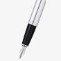 Cross Calais Polished Chrome Stainless Steel Medium Nib Fountain Pen AT0116-1MS