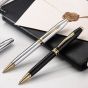 Cross Foundry Polished Chrome & Gold Ballpoint Pen AT0812-3