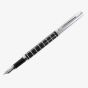 Black & Chrome Checkerboard Fountain Pen P-07