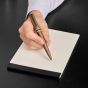 BOSS Arche Brushed Ring Camel Ballpoint Pen HSR6964X
