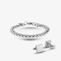 Bourne and Wilde Bourne Mens Double Curb Chain Bracelet & Cufflinks Set USS-784S8.5L2.5&SCUFF277