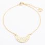 Rachel Galley Gold Plated Hammered Moon Chain Bracelet 3168989 (GWP)