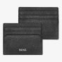 BOSS Classic Grained Black Card Holder HLC416A