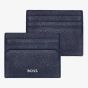 BOSS Classic Grained Navy Card Holder HLC416N