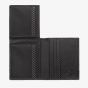 Zippo Carbon Fibre Pattern Tri-Fold Black Leather Wallet 2008000