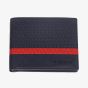 Zippo Navy Blue Red Stripe Leather Wallet 2008014