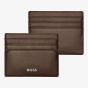 BOSS Classic Smooth Brown Card Holder Wallet HLC403Y