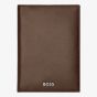 BOSS Classic Smooth Brown Folding Card Holder Wallet HLE403Y